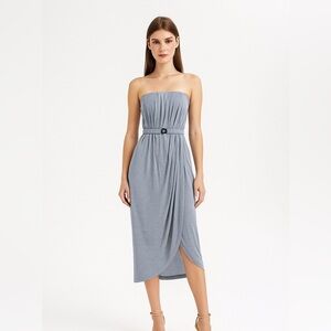 NEW Anama grey wrap tube dress